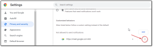 How to turn on pop-up notifications for Google Meets