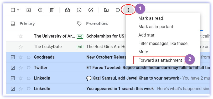How to attach multiple email in Gmail 02