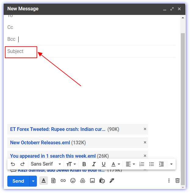 How to attach multiple email in Gmail 05