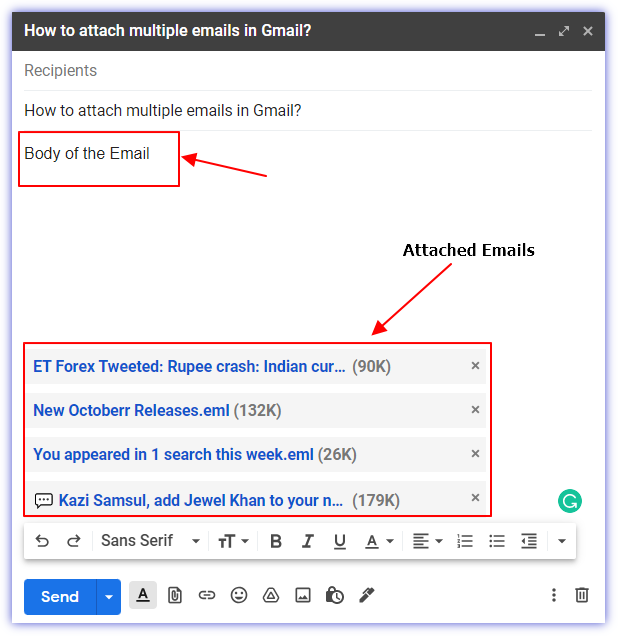 How to attach multiple email in Gmail 06