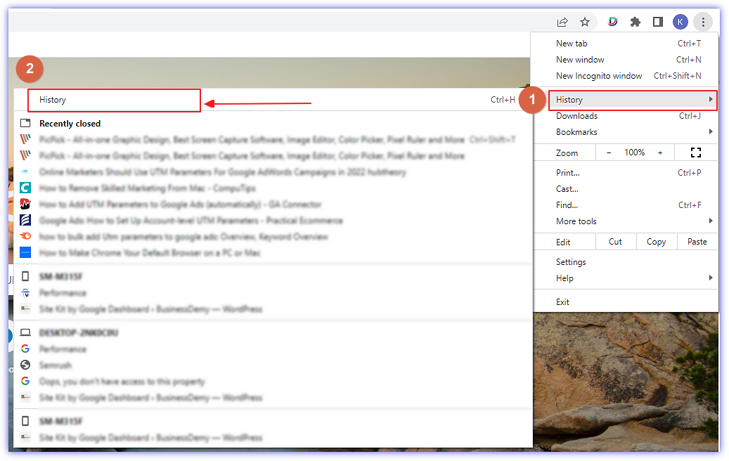 How to clear history on Chrome browser in Windows image 03