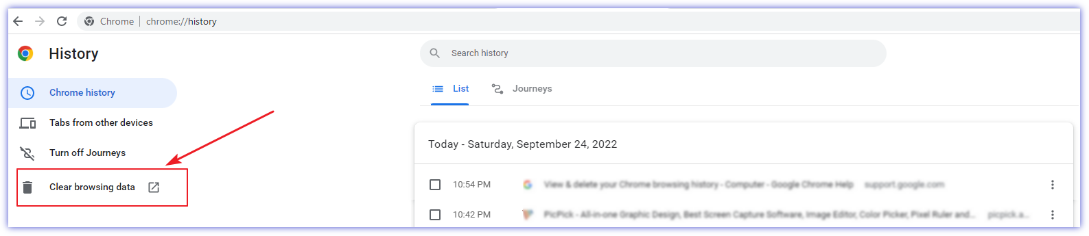 How to clear history on Chrome browser in Windows image 04